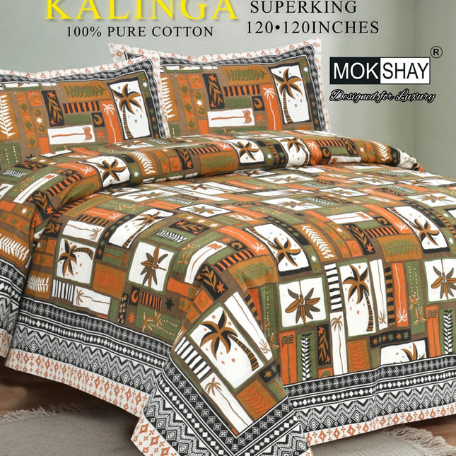 AIRAVAT 300TC ULTRASOFT PURE ORGANIC COTTON SUPERKING(120x120)PREMIUM BEDSHEET WITH 2 PILLOW COVERS